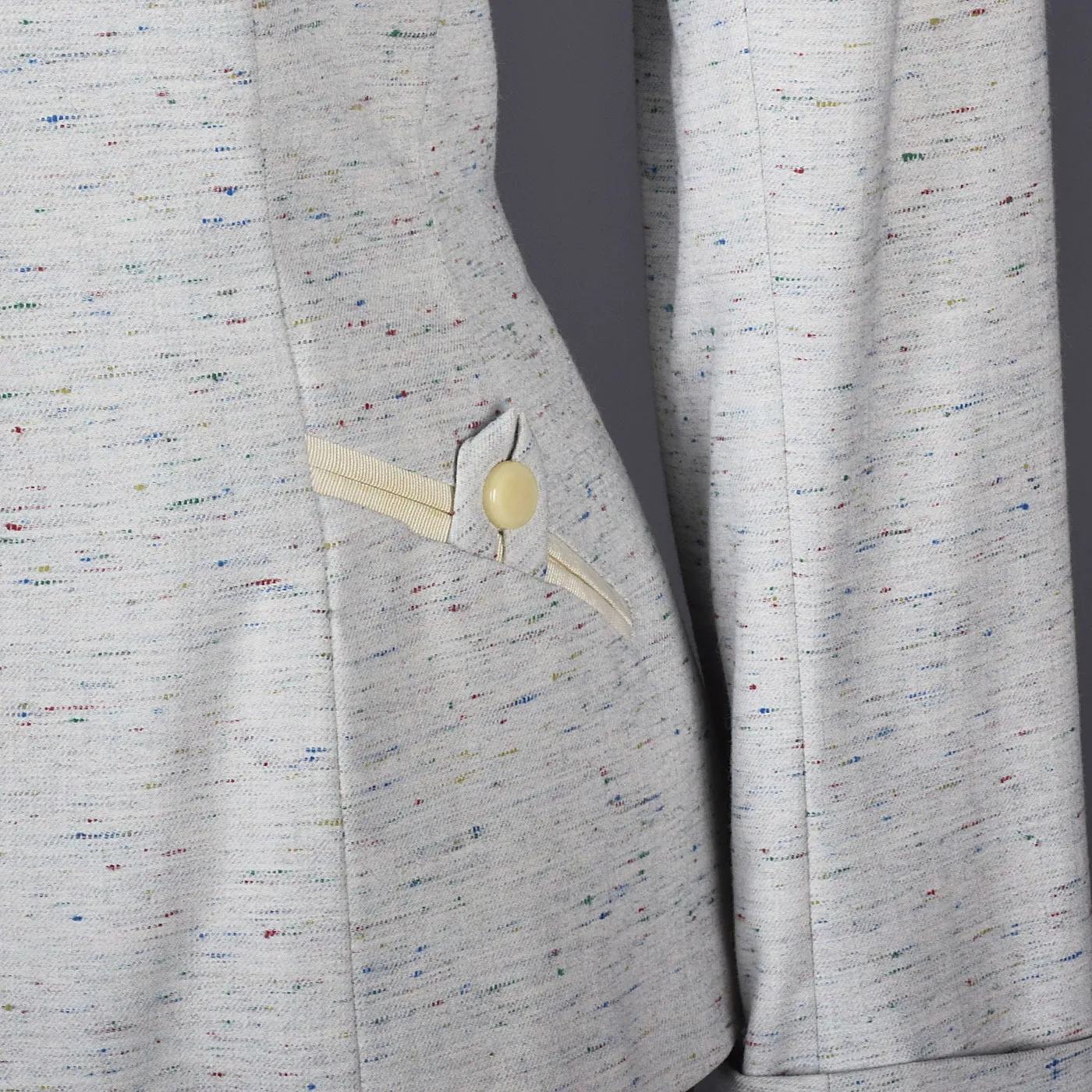 1940s Rainbow Fleck Skirt Suit