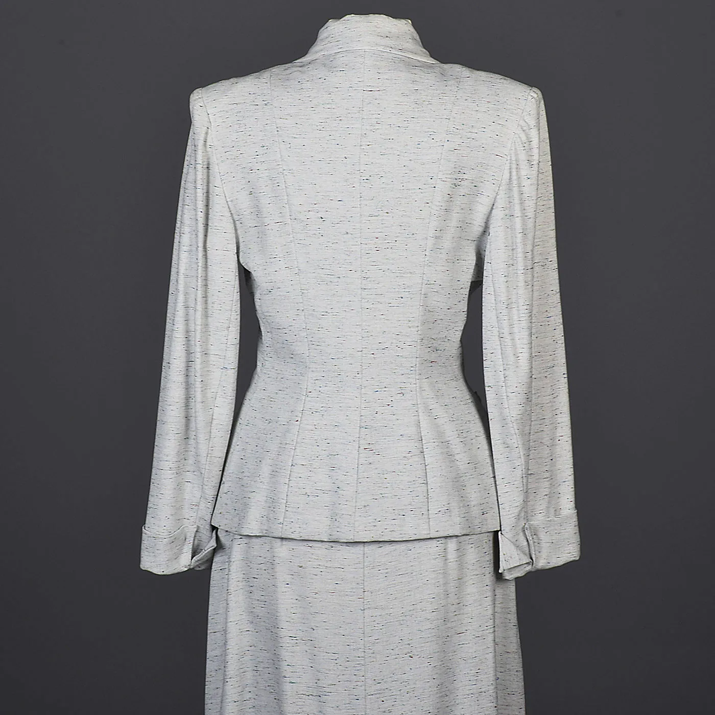 1940s Rainbow Fleck Skirt Suit