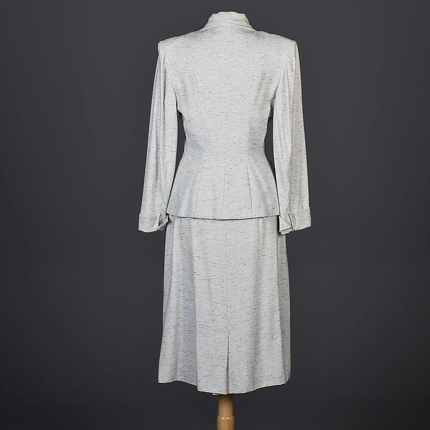 1940s Rainbow Fleck Skirt Suit