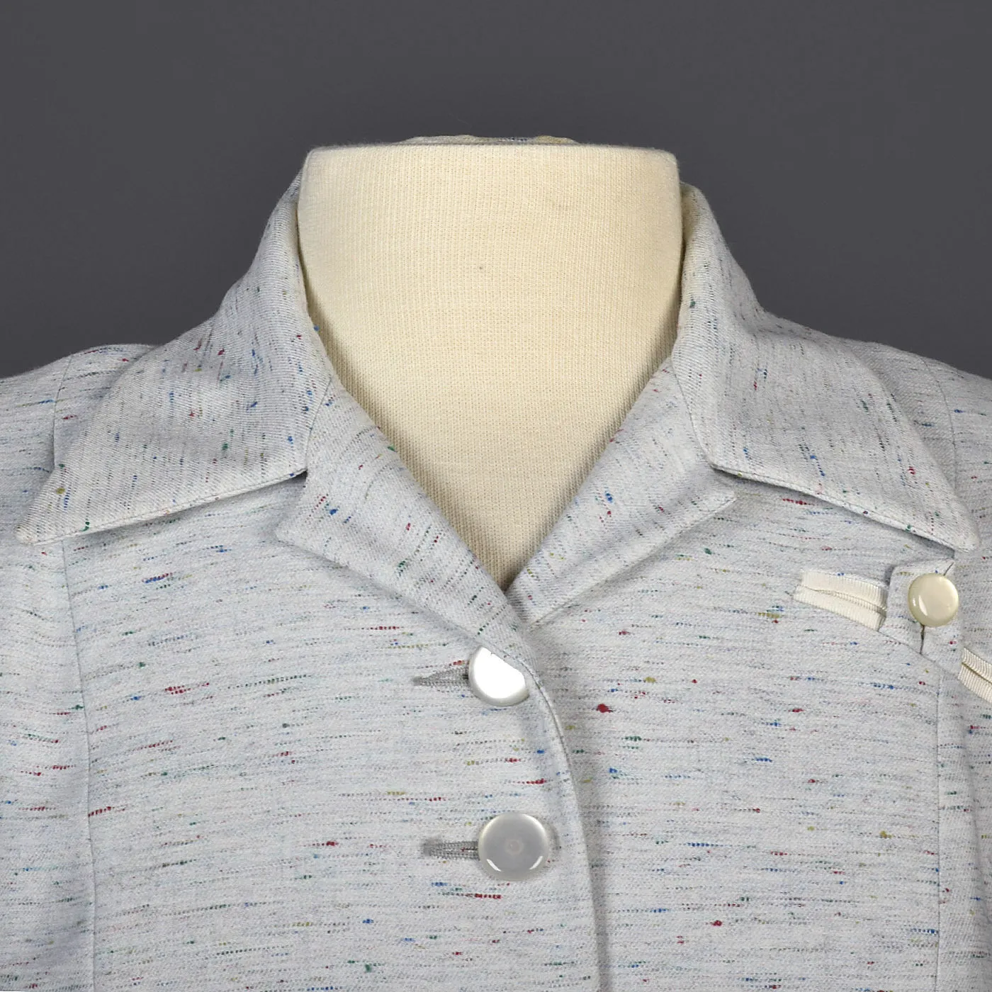 1940s Rainbow Fleck Skirt Suit
