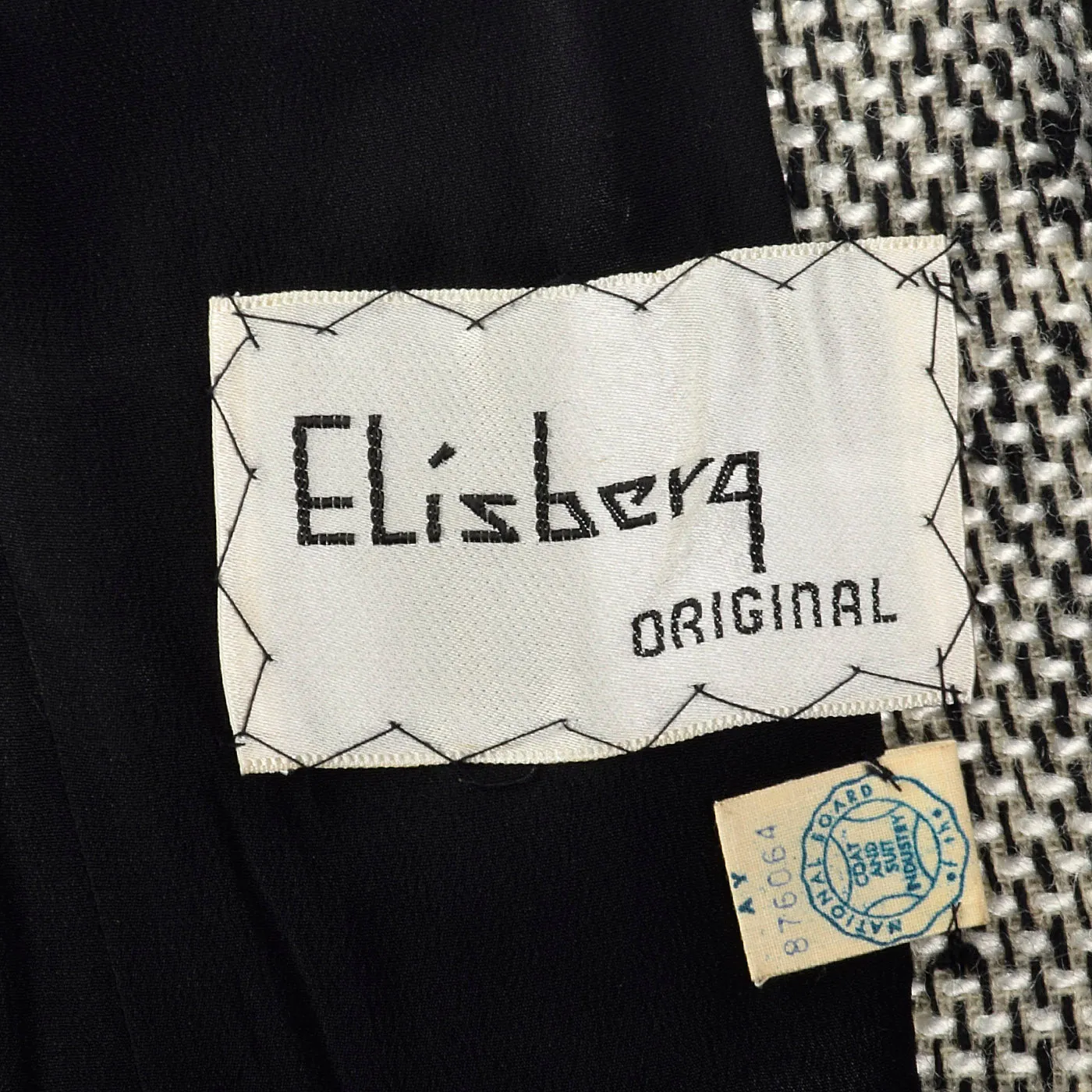 1960s Black and White Tweed Skirt Suit