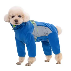 2024 Fleece Small Dog Clothes | Autumn Winter Reflective Jumpsuit for Small Breeds | Male & Female Design Overalls