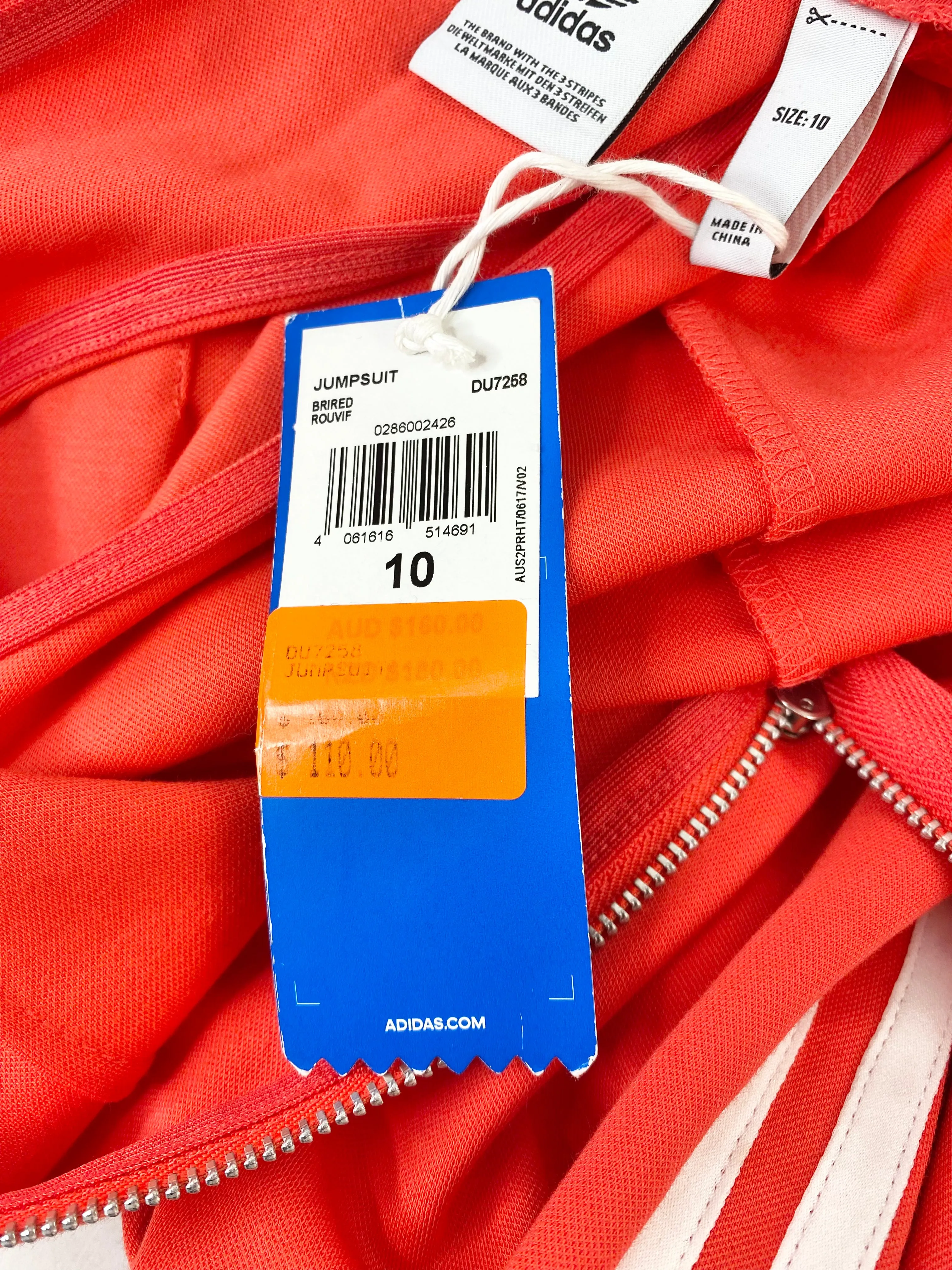 Adidas Coral Halter Neck Jumpsuit NWT - AU10