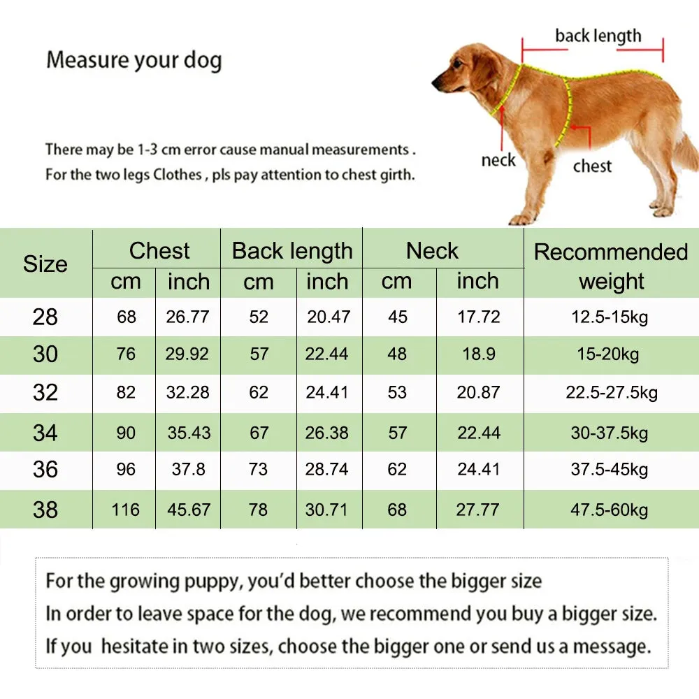 Autumn Winter Big Dog Clothes Hoodie Sporting Dog Jacket Warm Coat Fleece Reflective Pet Jumpsuit for Large Dog Labrador Costume