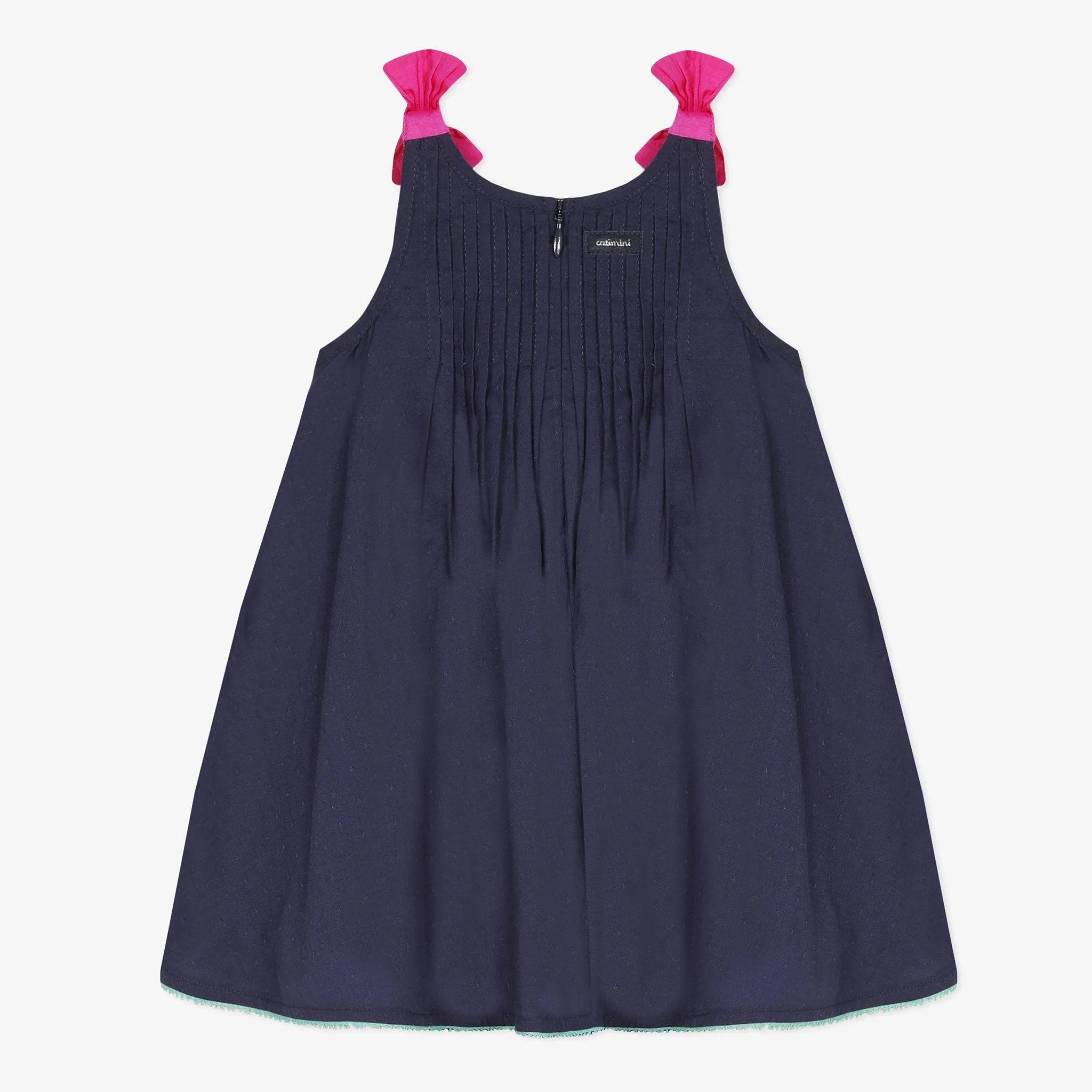 Baby girl navy blue sundress with bow