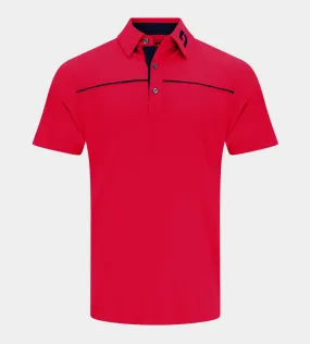 BLOCK PIQUE POLO - RED