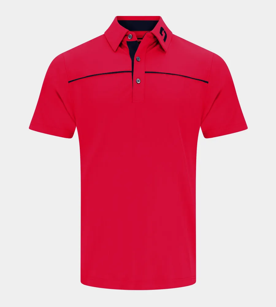 BLOCK PIQUE POLO - RED