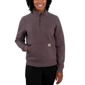 'Carhartt' Women's Midweight 1/4 Zip Hoodie - Blackberry Heather