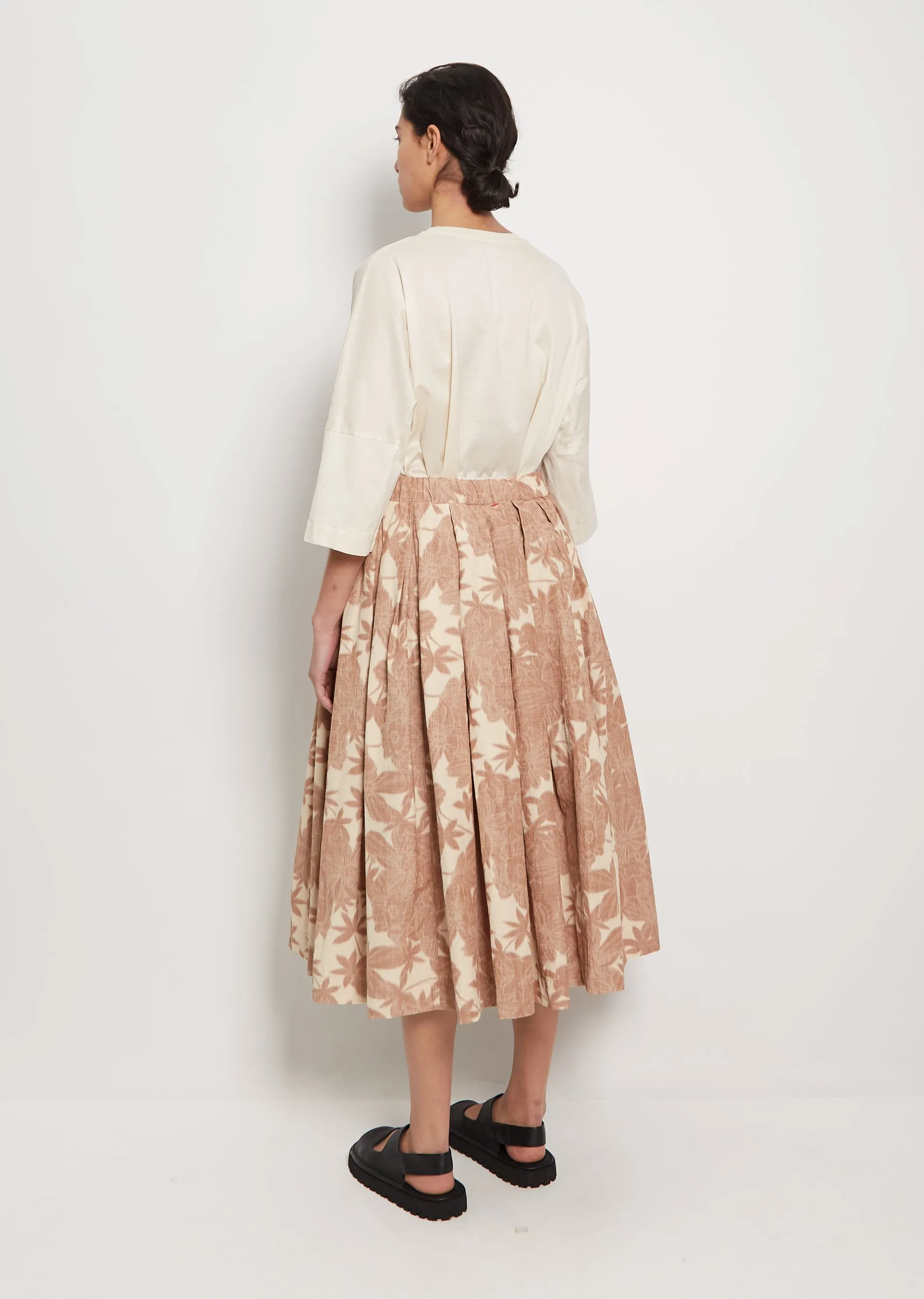 Ikat Double Rideaux Skirt — Maple