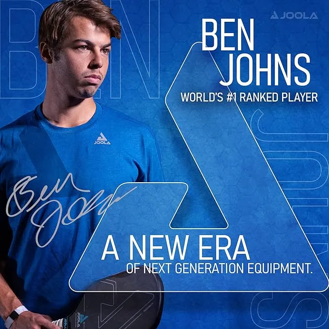 JOOLA Ben Johns Hyperion CAS Pickleball Paddle, Carbon Abrasion Surface with High Grit & Spin, Elongated Handle, PickleBall Paddle with Polypropylene Honeycomb Core