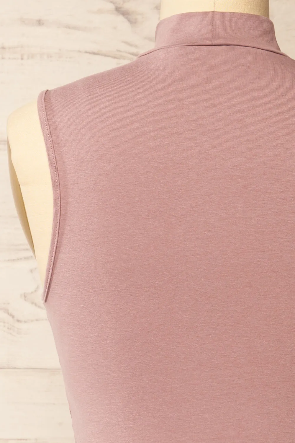 Karachi Mauve | Crop Top w/ Mock Neck