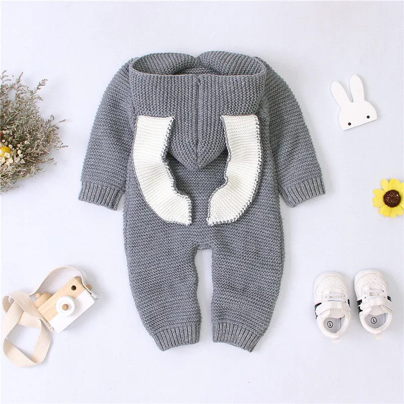 Knit Rabbit Ears Romper