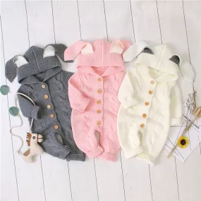 Knit Rabbit Ears Romper