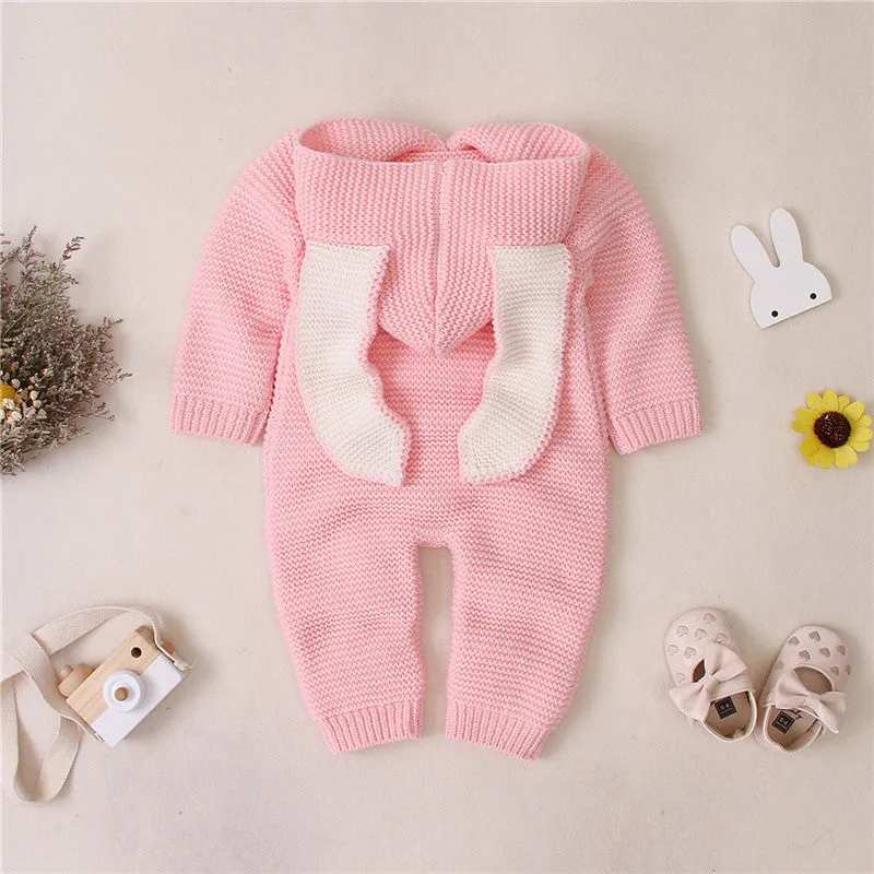 Knit Rabbit Ears Romper