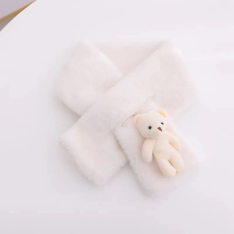 Korean Winter Faux Rabbit Fur Women Scarf Soft Plush Snood Scarves Solid Color Neck Collar Warmer Stuff Christmas Gift