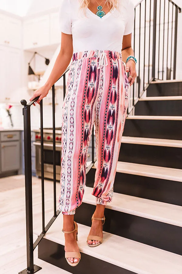 Love A Boho Joggers In Pink