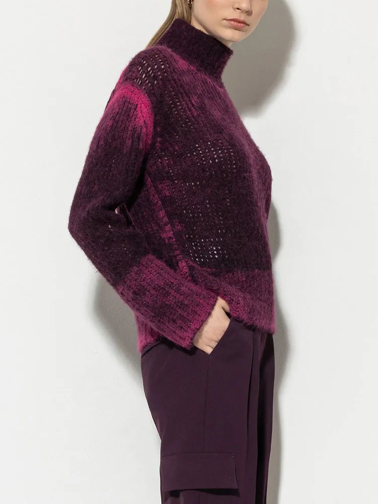 Luisa Cerano Turtleneck Jumper with Spray Effect
