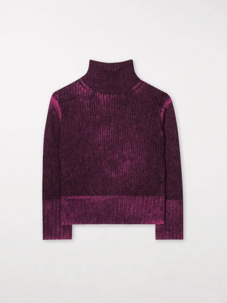 Luisa Cerano Turtleneck Jumper with Spray Effect