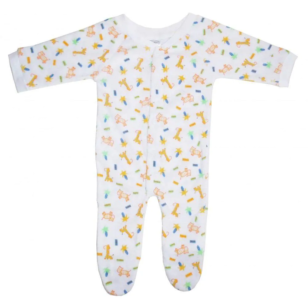 Preemie Terry Print Closed-Toe Sleep & Play