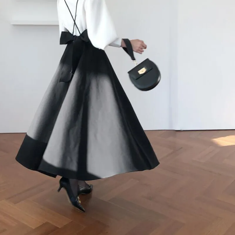 Purpdrank - New Spring Dress Women Single Breasted Lantern Sleeve Shirt Set Camisole Bow Pleated Solid Dresses