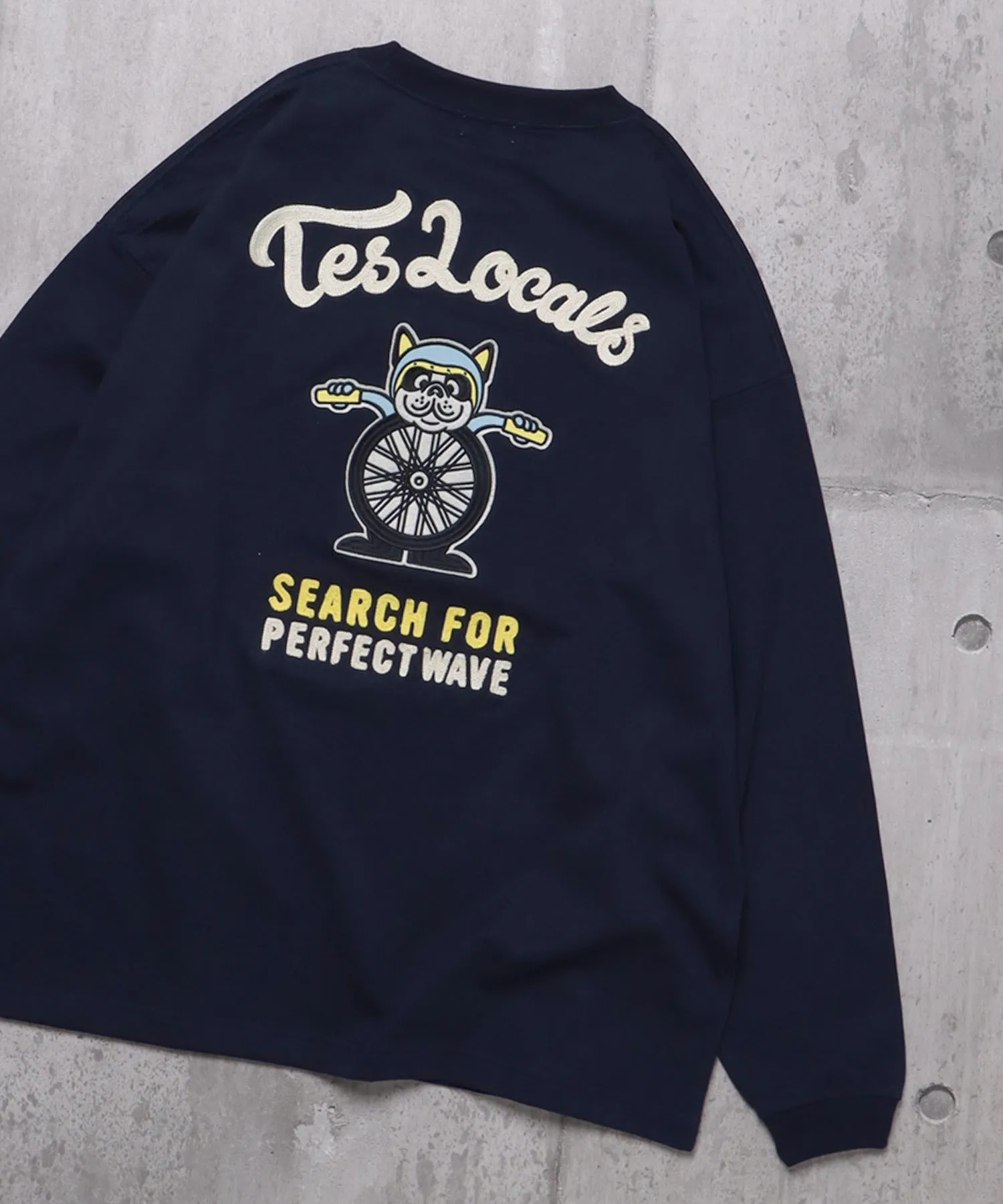 TES MOTORCYCLE CLUB EMB LONG SLEEVE BIG T-SHIRT / ロンT
