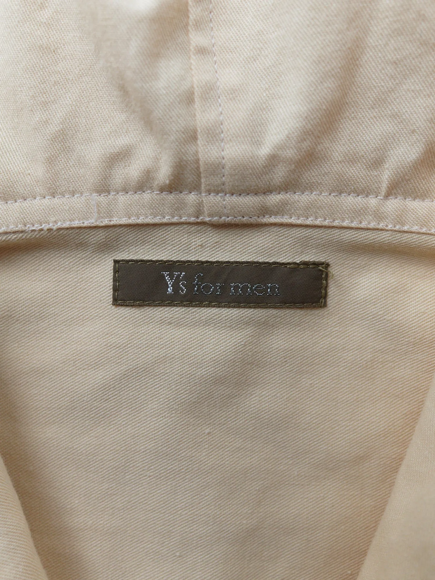 Ys for Men Yohji Yamamoto 1990s yellow cotton zipped hooded shirt jacket - sz L